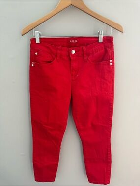 Guess Red Pants 80s style